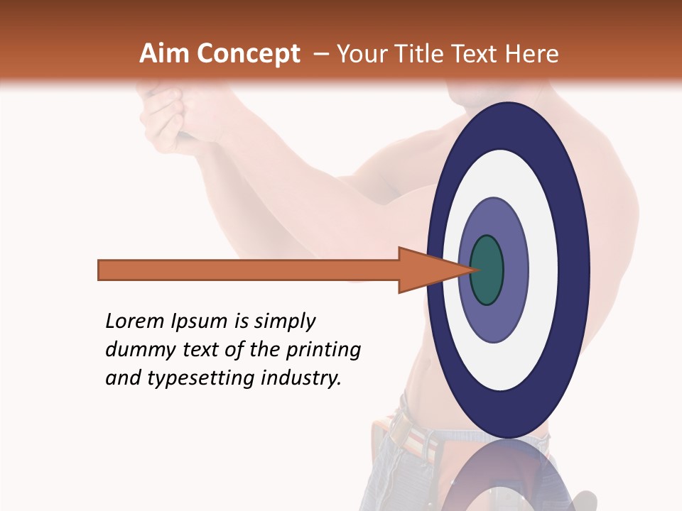 Muscular Jeans Studio PowerPoint Template