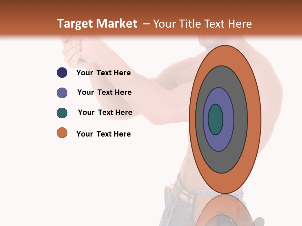 Muscular Jeans Studio PowerPoint Template