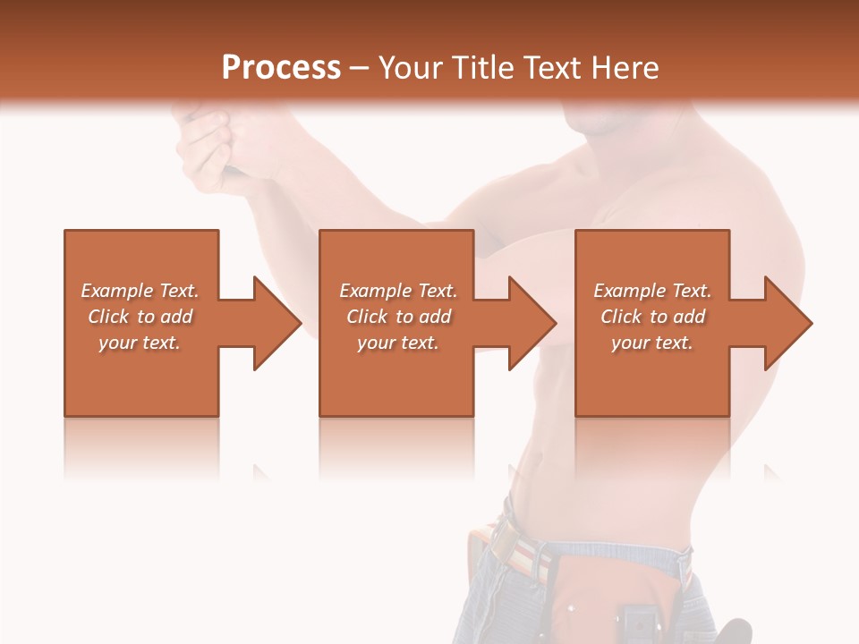 Muscular Jeans Studio PowerPoint Template