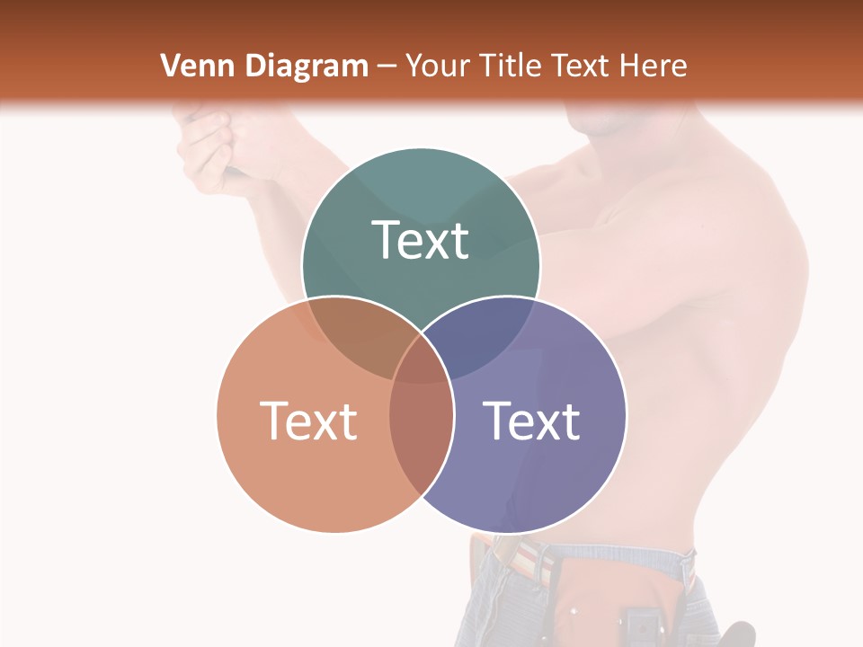 Muscular Jeans Studio PowerPoint Template