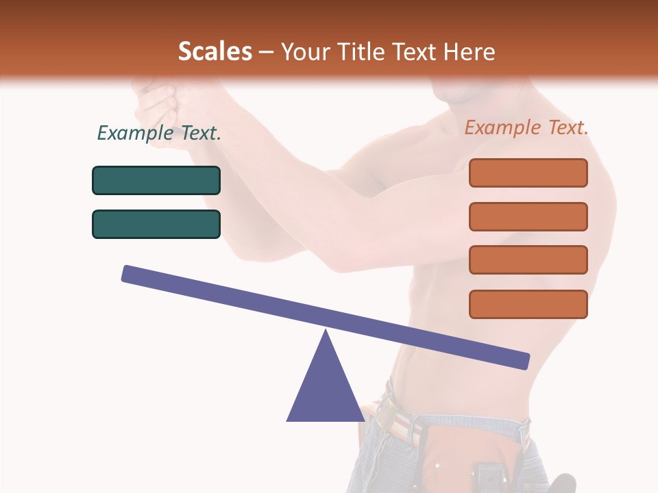 Muscular Jeans Studio PowerPoint Template