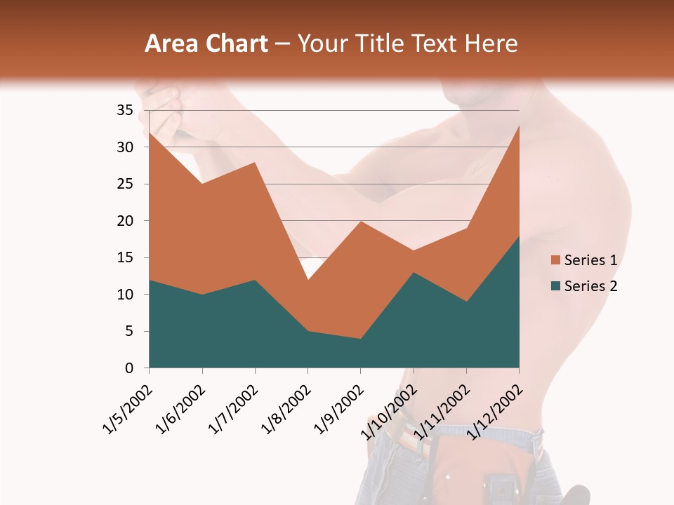Muscular Jeans Studio PowerPoint Template