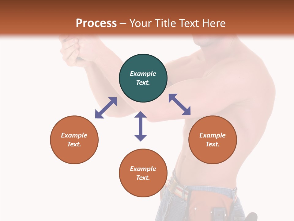 Muscular Jeans Studio PowerPoint Template