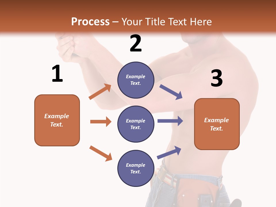 Muscular Jeans Studio PowerPoint Template