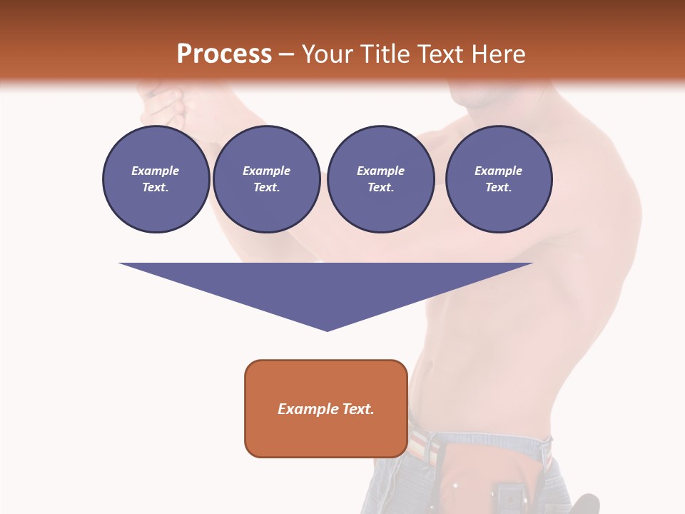 Muscular Jeans Studio PowerPoint Template