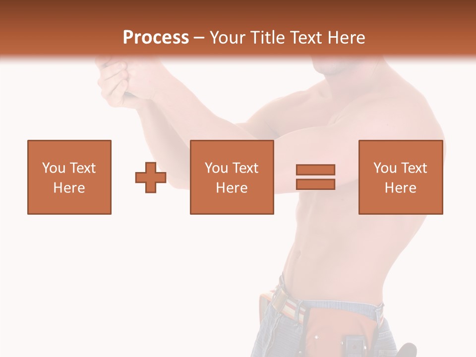 Muscular Jeans Studio PowerPoint Template