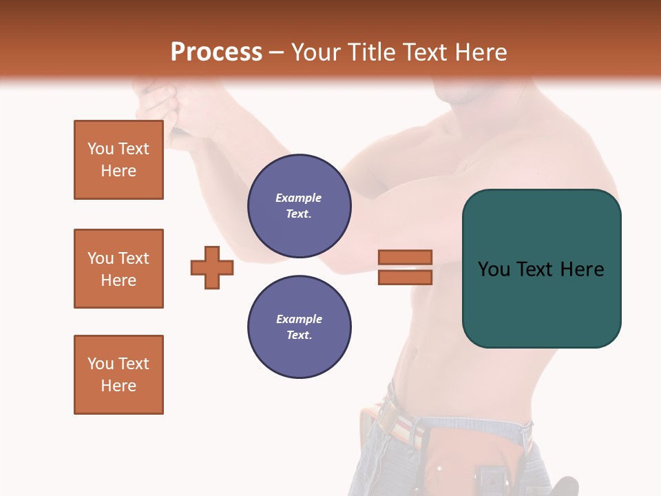 Muscular Jeans Studio PowerPoint Template