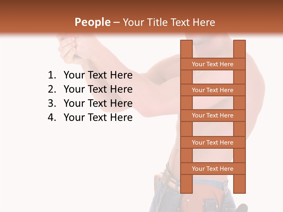 Muscular Jeans Studio PowerPoint Template