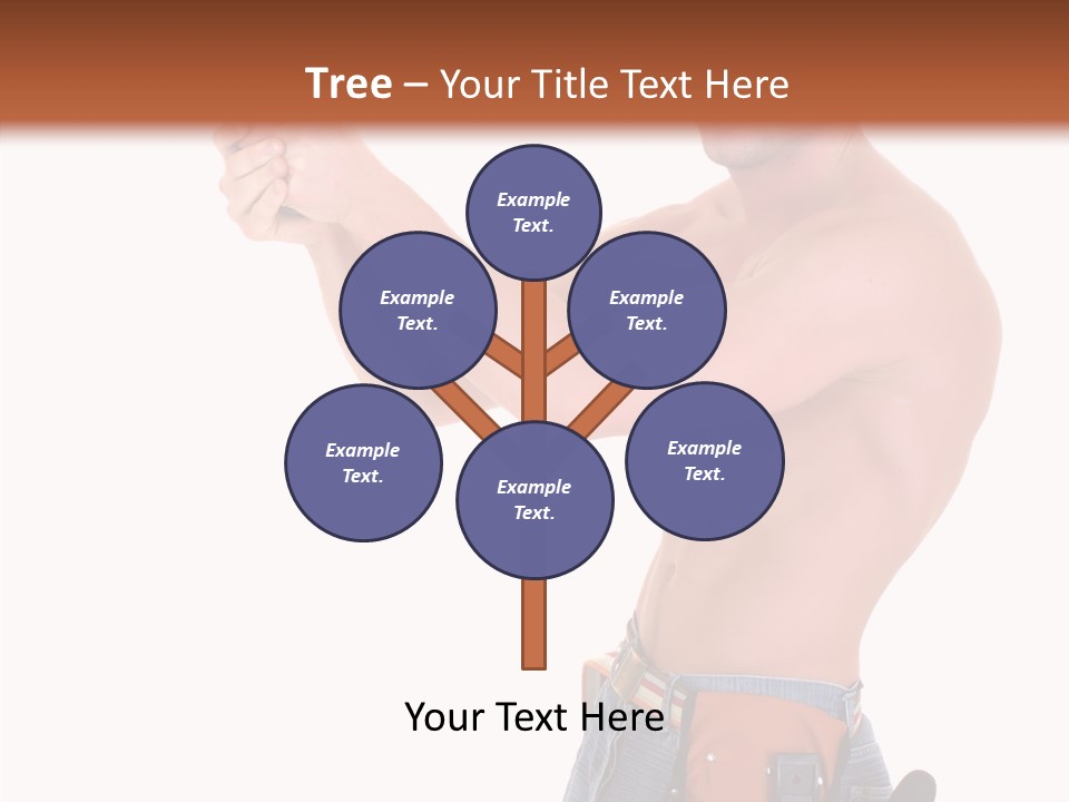 Muscular Jeans Studio PowerPoint Template