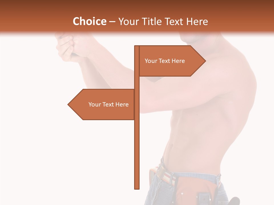 Muscular Jeans Studio PowerPoint Template