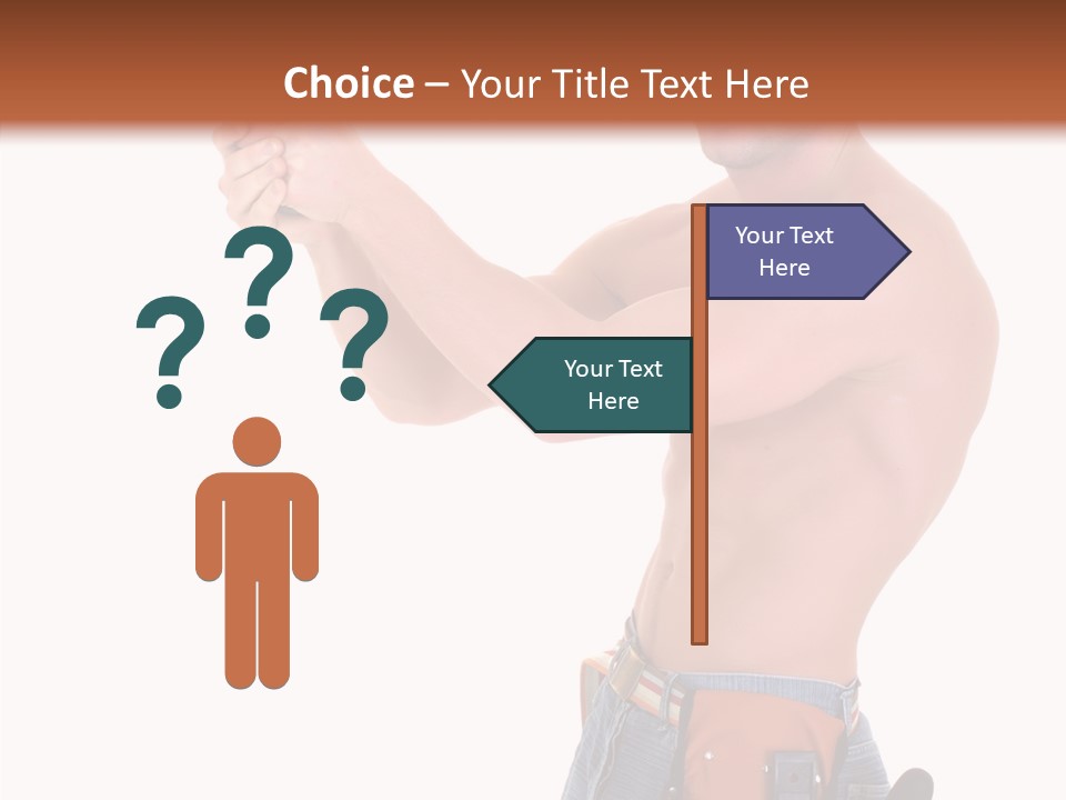 Muscular Jeans Studio PowerPoint Template