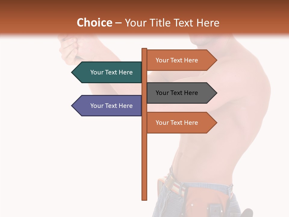 Muscular Jeans Studio PowerPoint Template