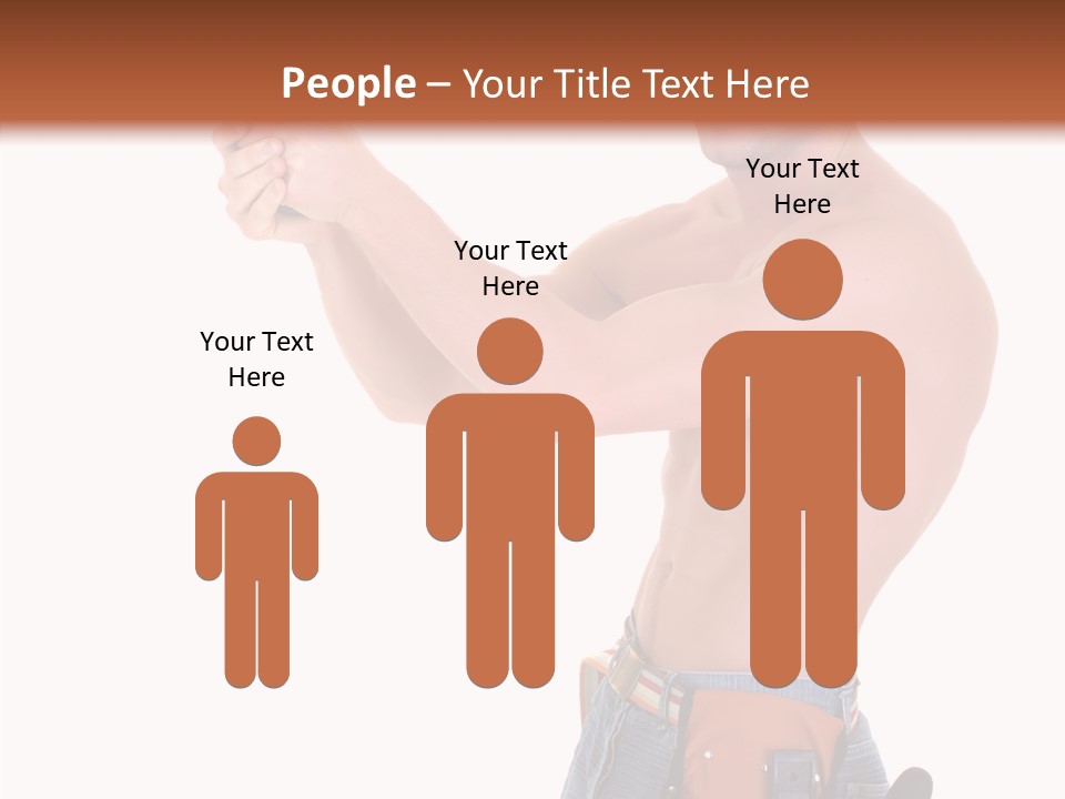 Muscular Jeans Studio PowerPoint Template