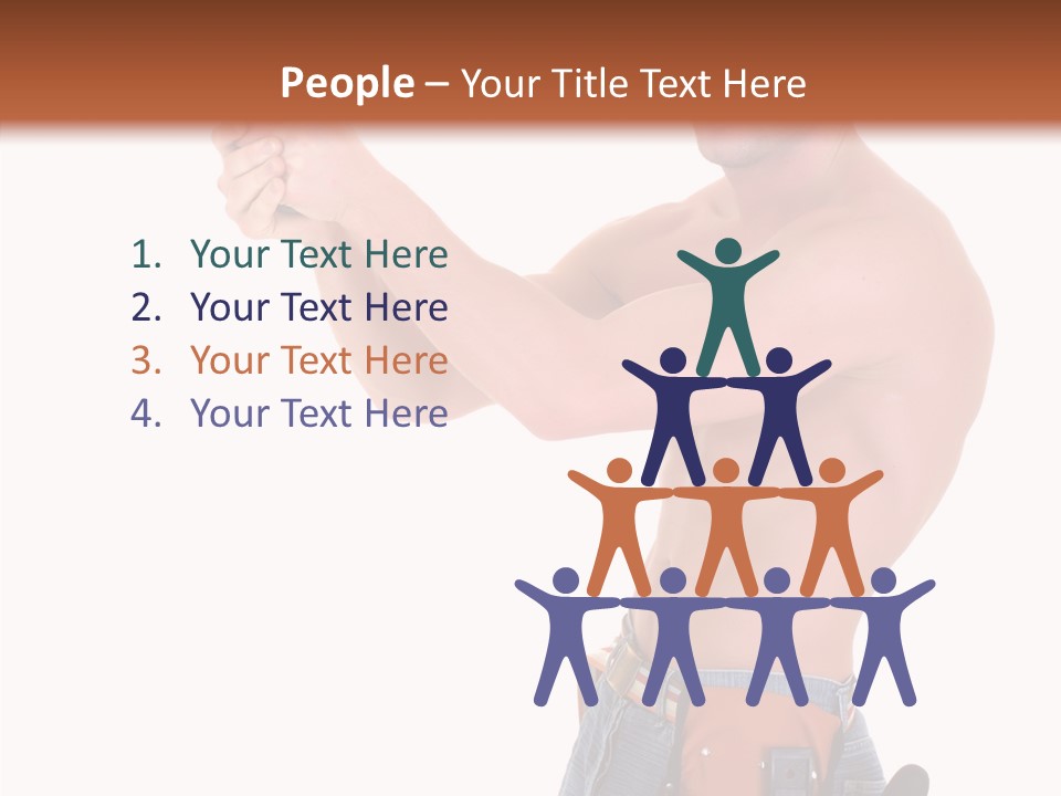 Muscular Jeans Studio PowerPoint Template