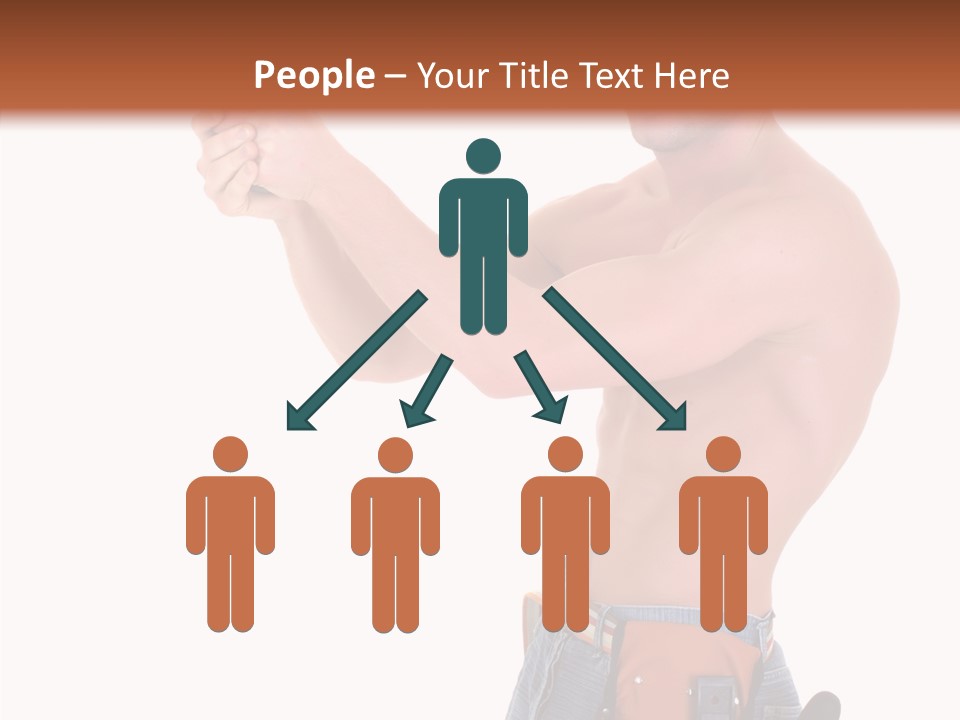 Muscular Jeans Studio PowerPoint Template