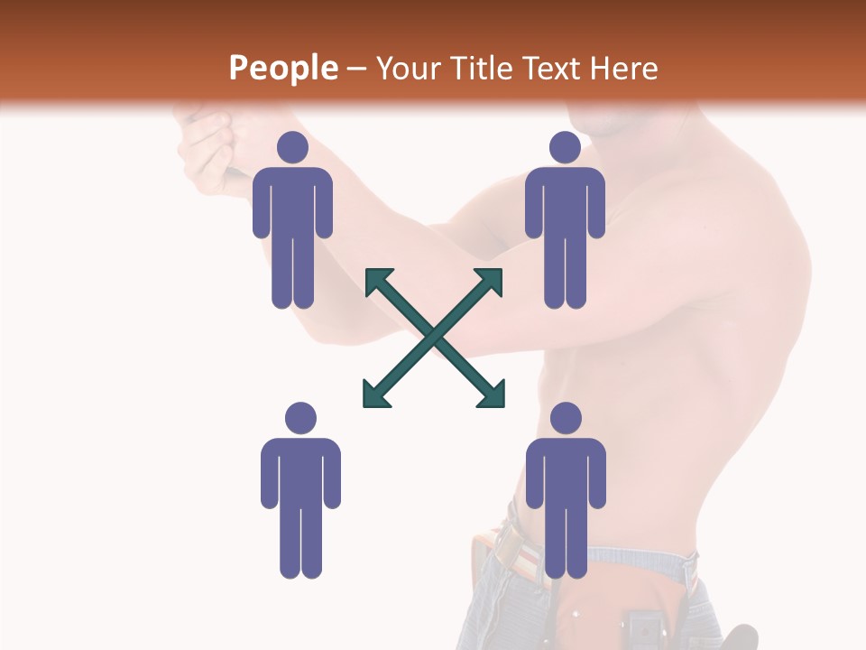 Muscular Jeans Studio PowerPoint Template