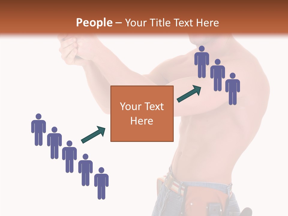 Muscular Jeans Studio PowerPoint Template