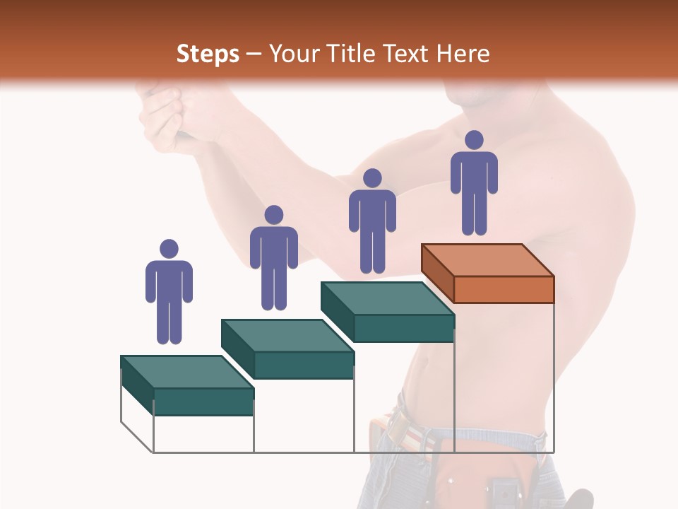 Muscular Jeans Studio PowerPoint Template