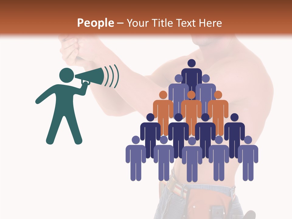 Muscular Jeans Studio PowerPoint Template