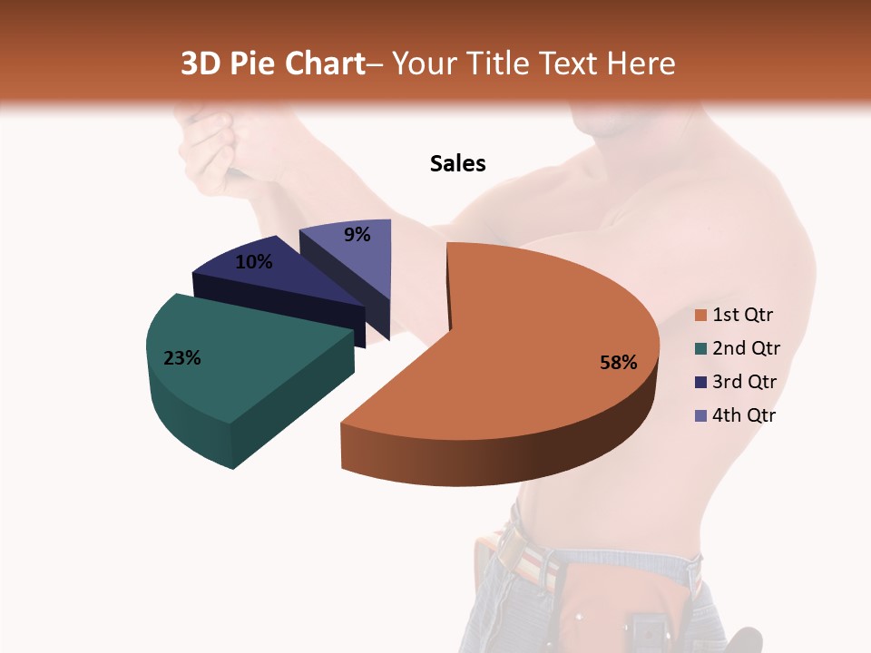 Muscular Jeans Studio PowerPoint Template