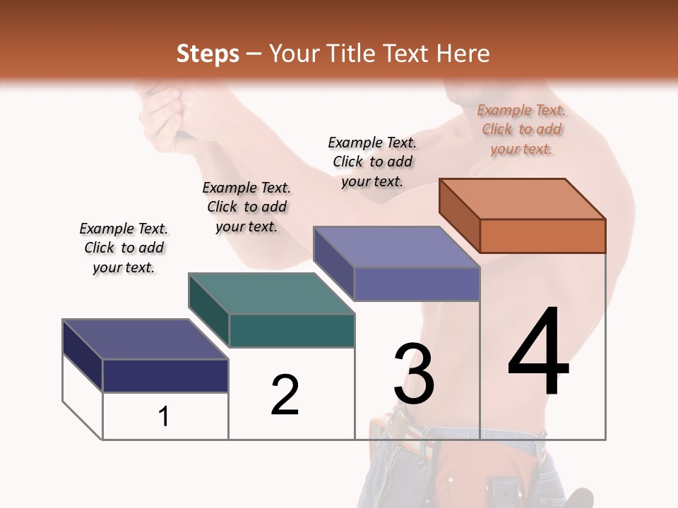 Muscular Jeans Studio PowerPoint Template
