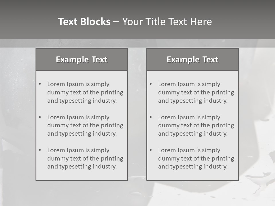 Refrigerate Blue Macro PowerPoint Template