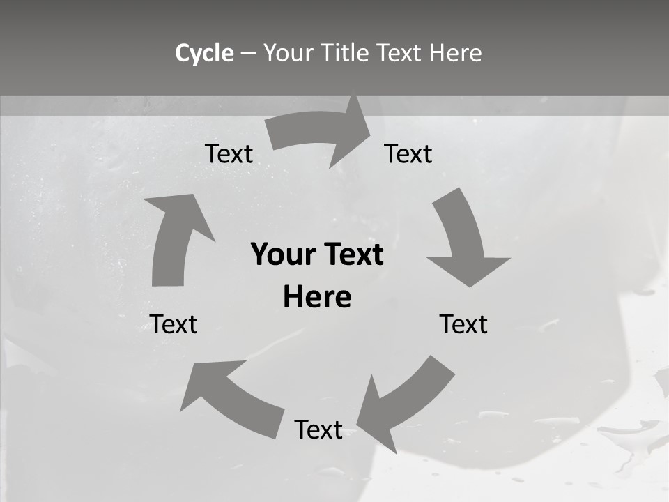Refrigerate Blue Macro PowerPoint Template