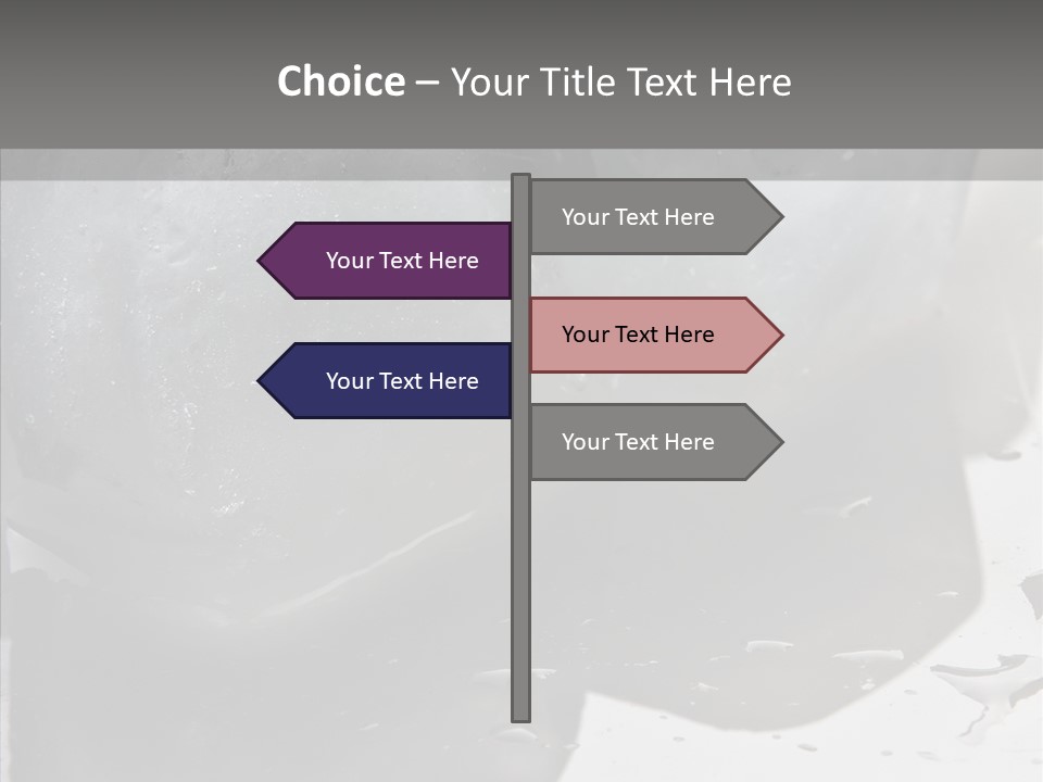 Refrigerate Blue Macro PowerPoint Template