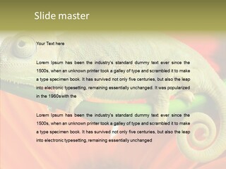 Chameleon On Flower. Isolation On White PowerPoint Template