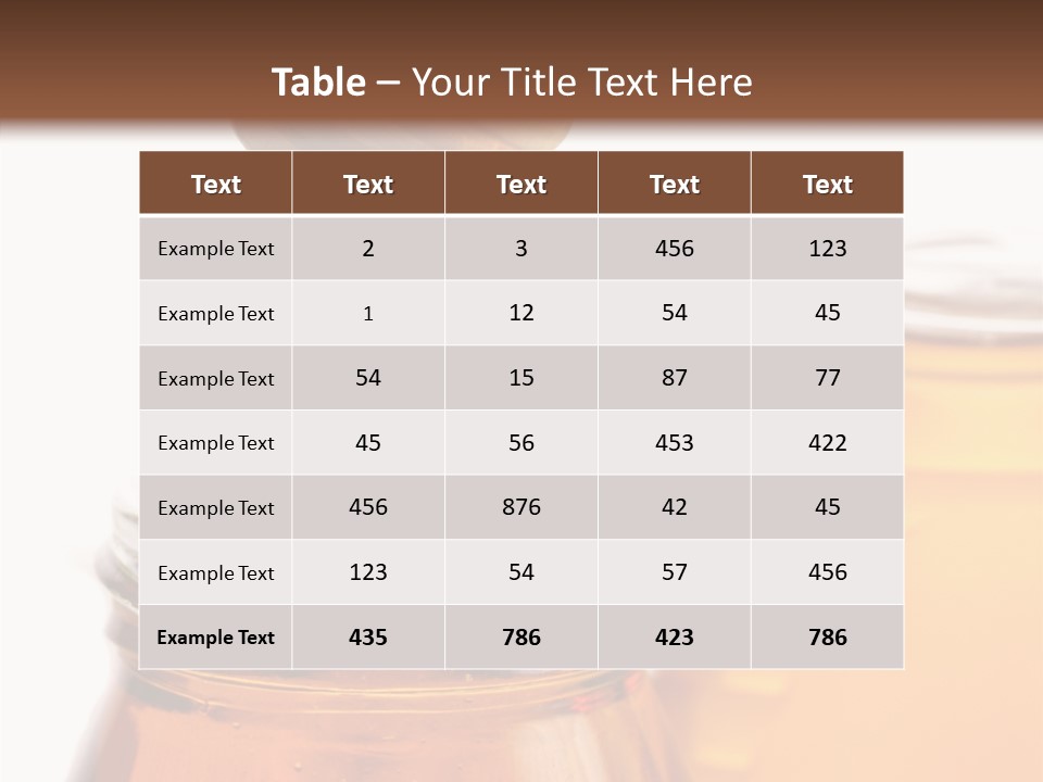 Container Sweetener Taste PowerPoint Template