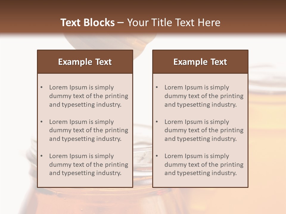 Container Sweetener Taste PowerPoint Template