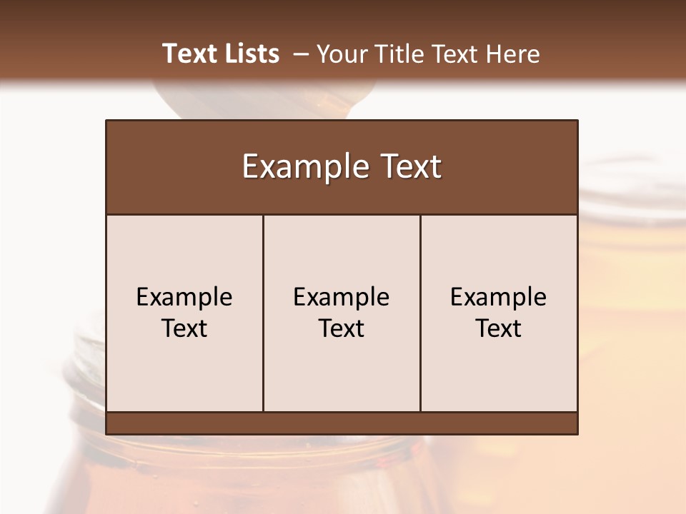 Container Sweetener Taste PowerPoint Template
