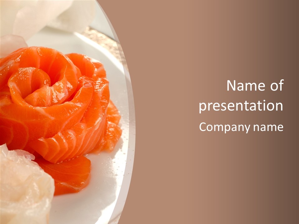 Fish Plate Flower PowerPoint Template