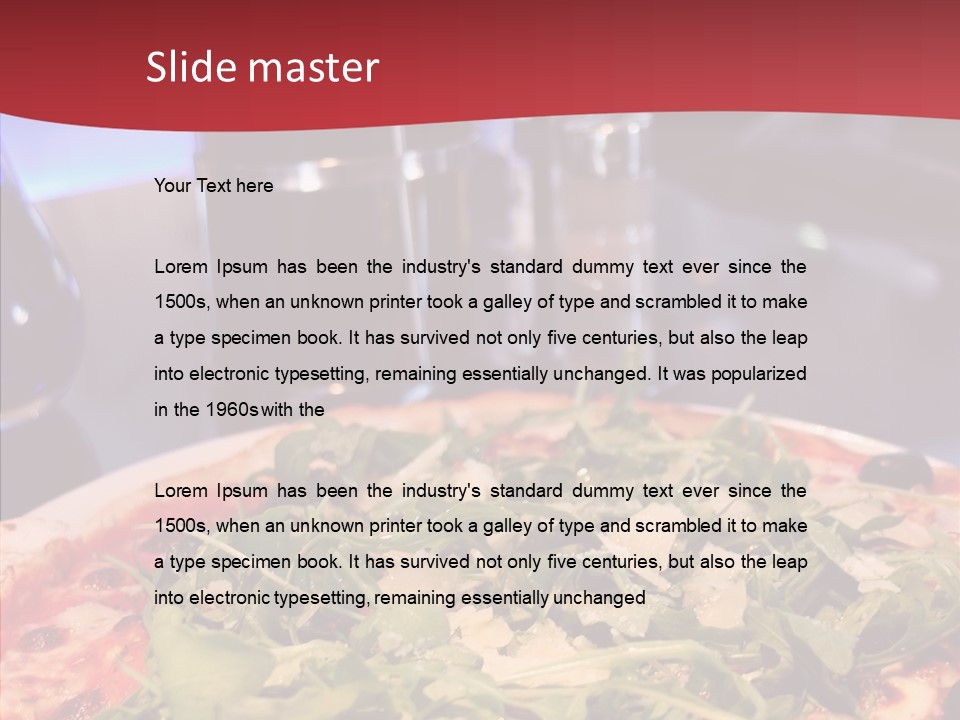 Pizza Plate Menu PowerPoint Template