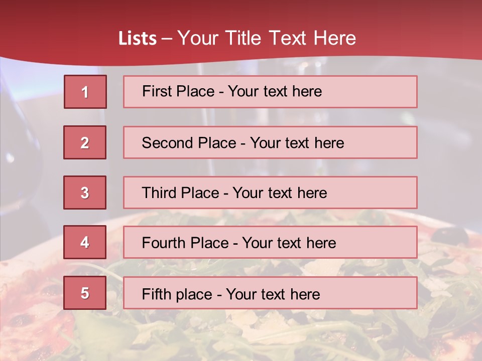 Pizza Plate Menu PowerPoint Template