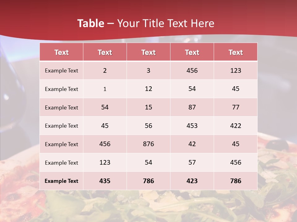 Pizza Plate Menu PowerPoint Template