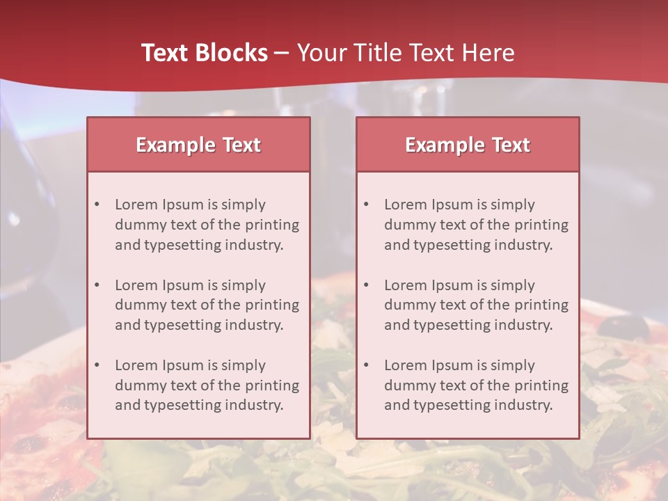 Pizza Plate Menu PowerPoint Template