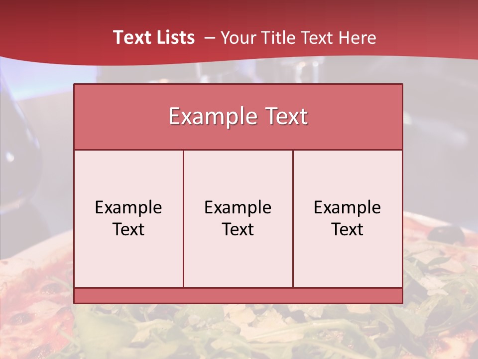 Pizza Plate Menu PowerPoint Template
