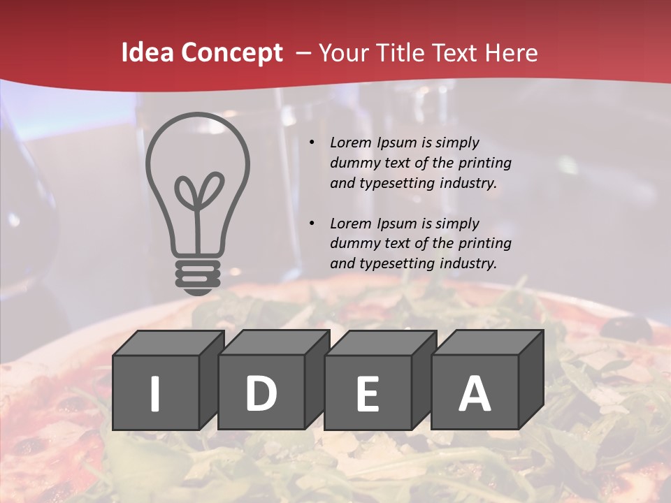 Pizza Plate Menu PowerPoint Template