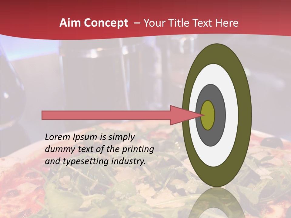 Pizza Plate Menu PowerPoint Template