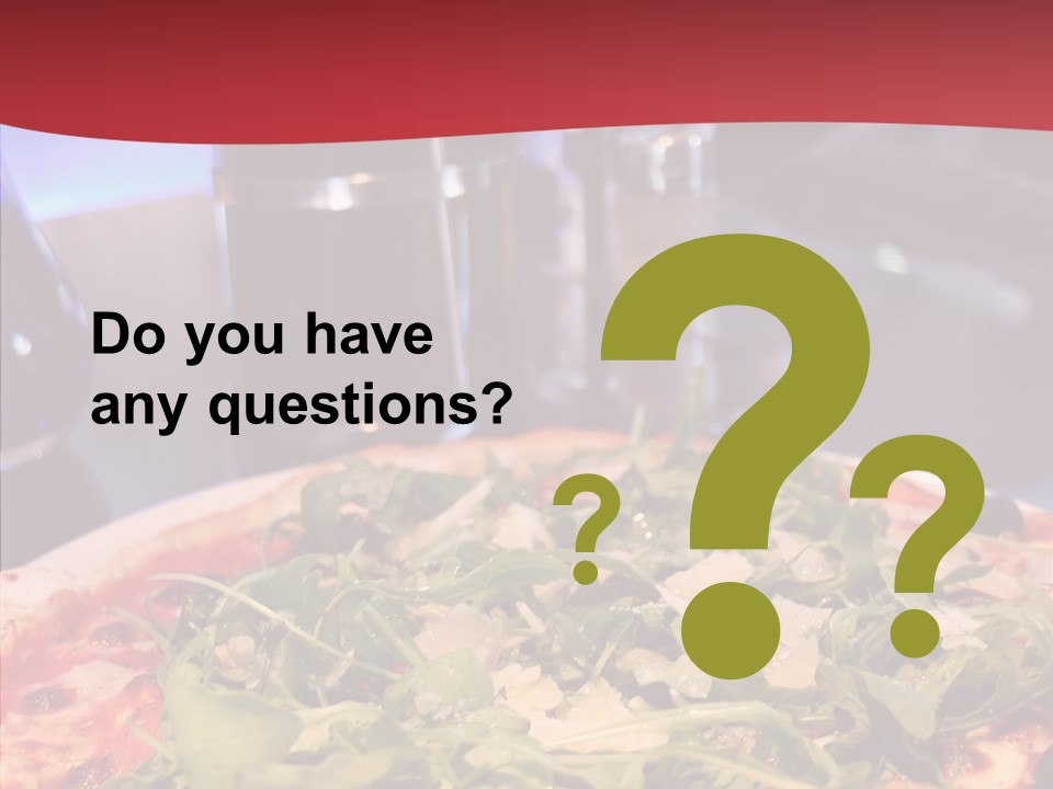 Pizza Plate Menu PowerPoint Template