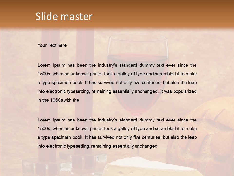 Romantic Wine Wineglass PowerPoint Template