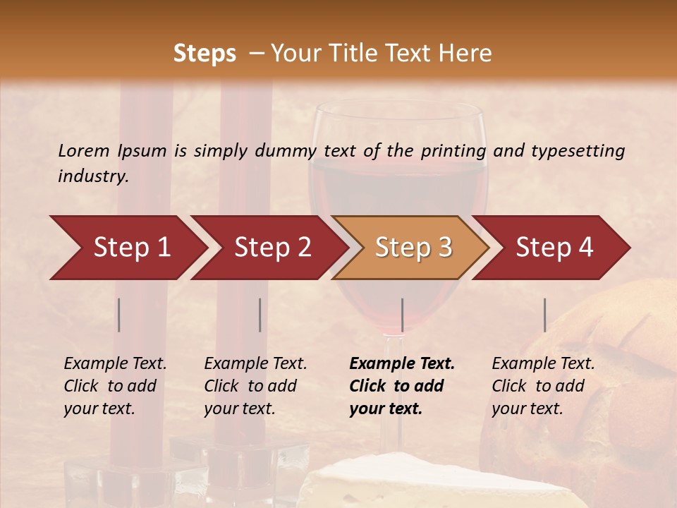 Romantic Wine Wineglass PowerPoint Template