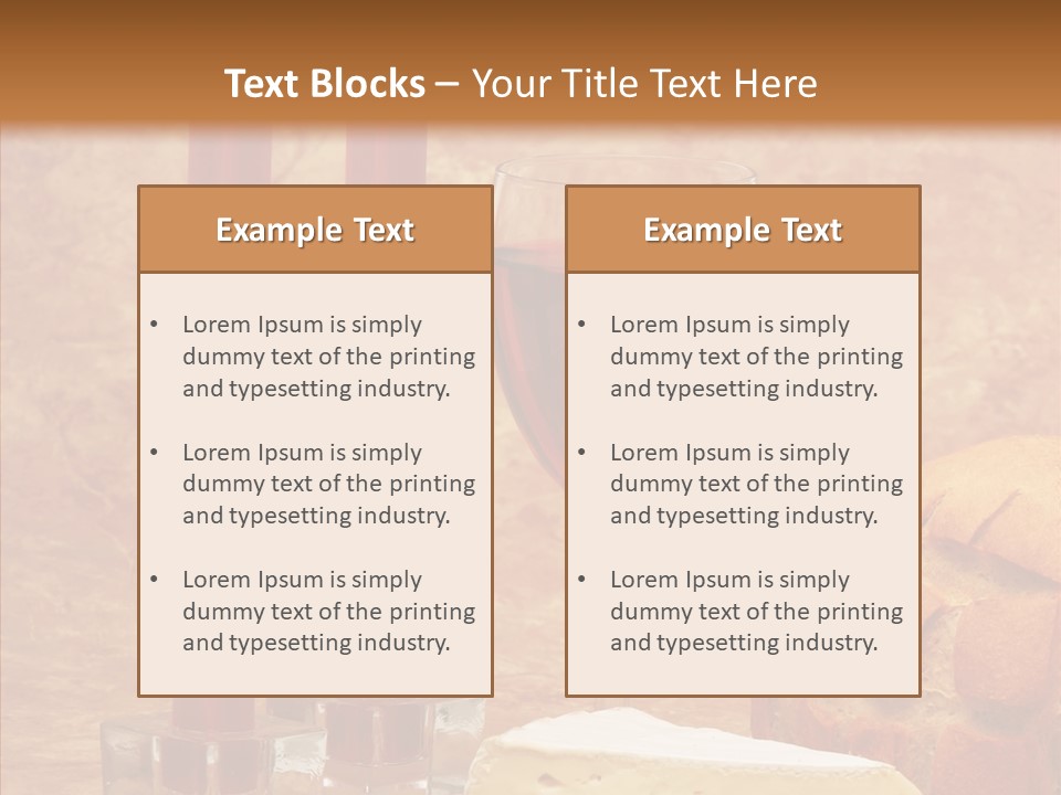 Romantic Wine Wineglass PowerPoint Template