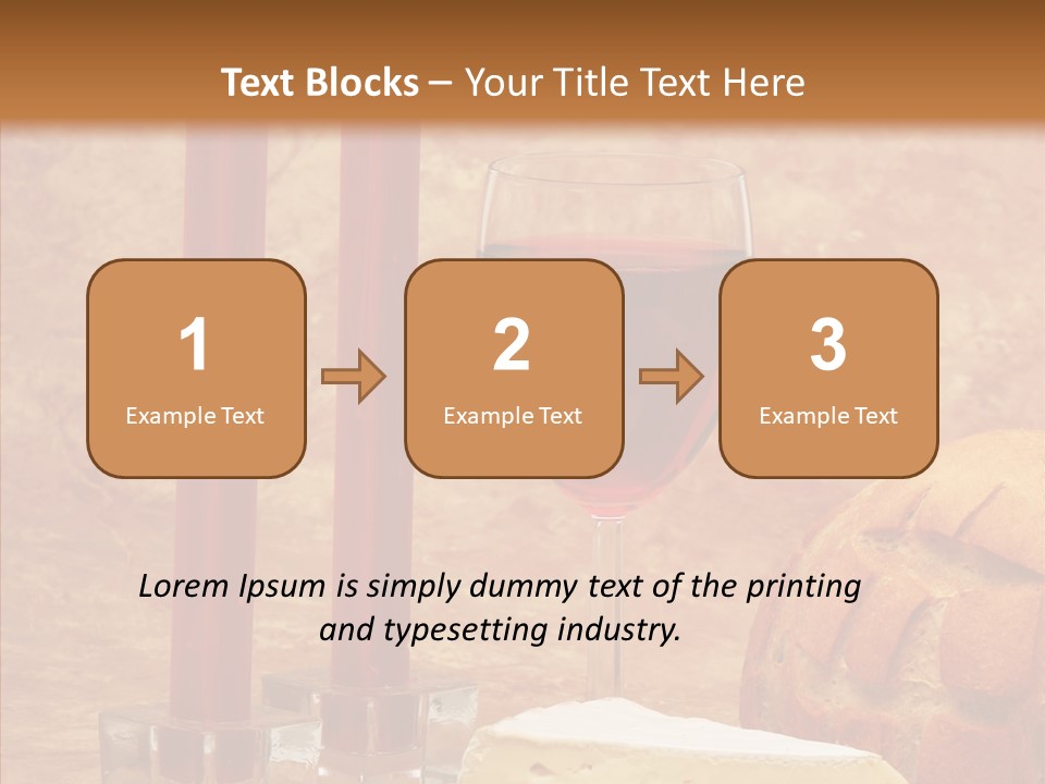 Romantic Wine Wineglass PowerPoint Template