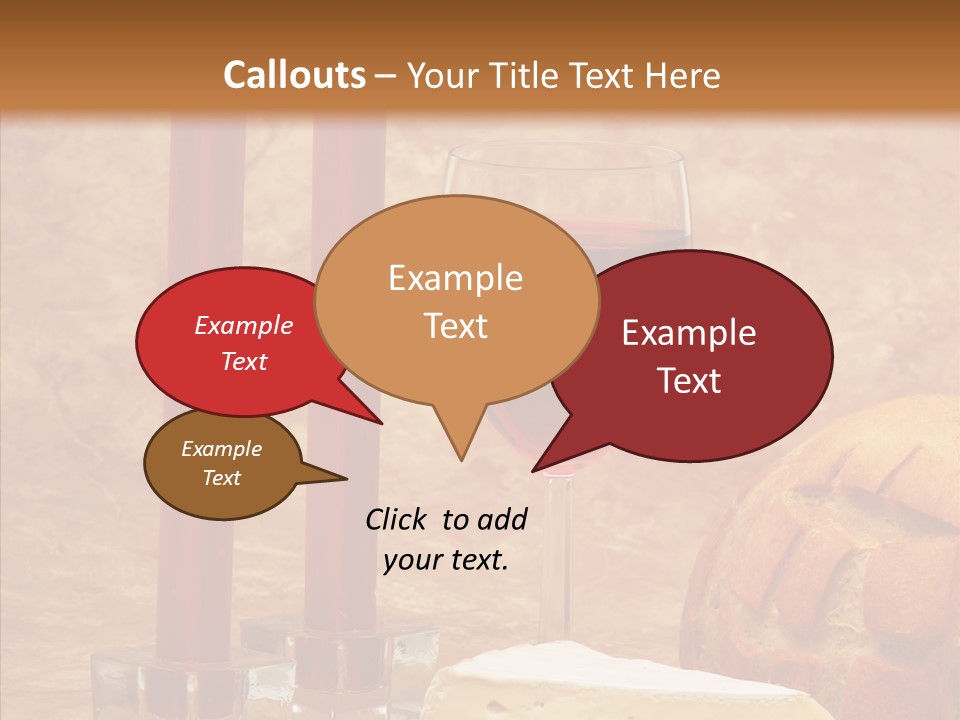 Romantic Wine Wineglass PowerPoint Template