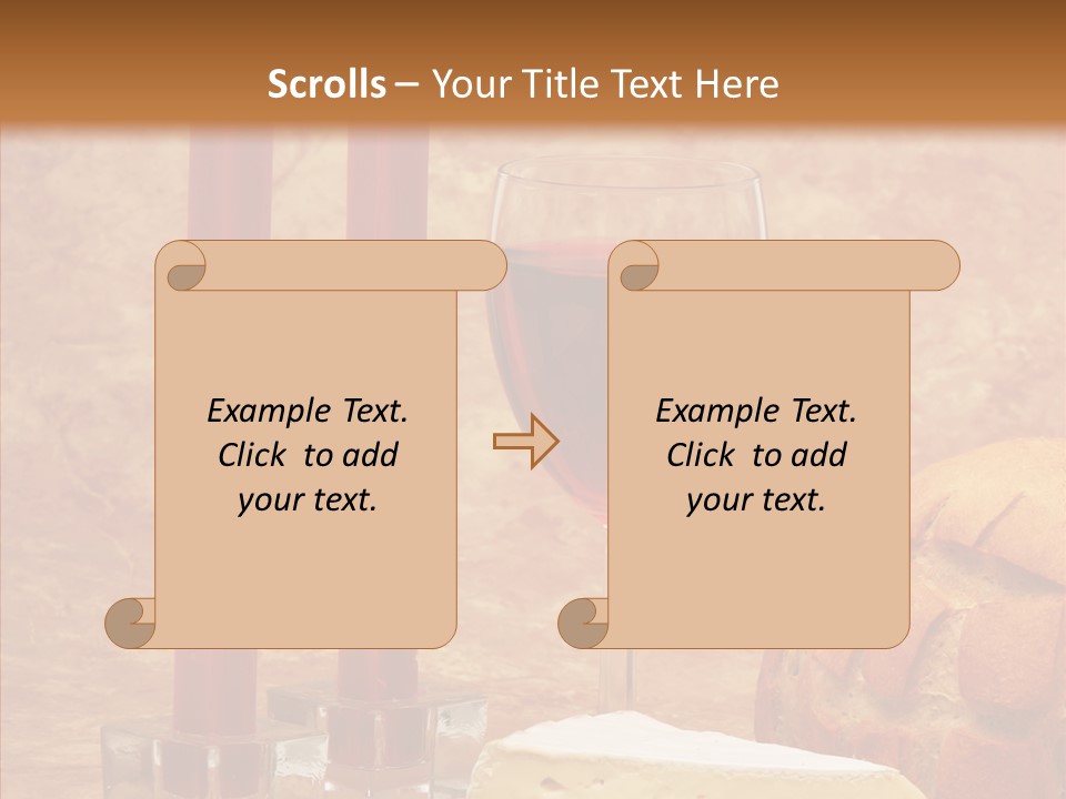 Romantic Wine Wineglass PowerPoint Template
