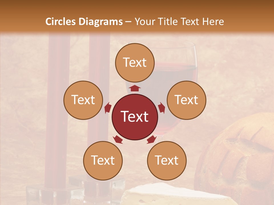 Romantic Wine Wineglass PowerPoint Template