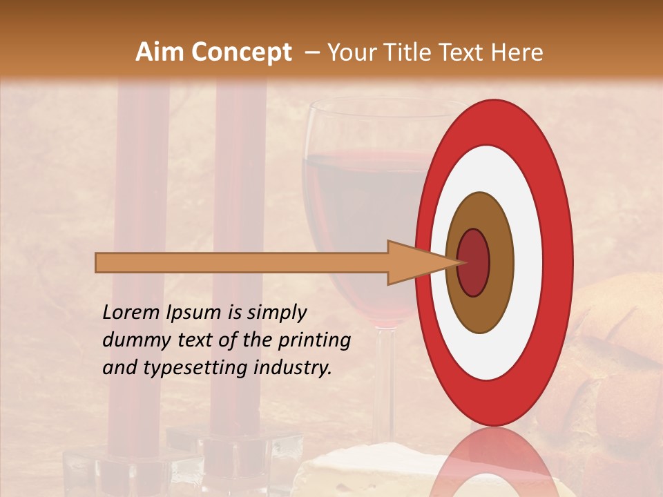 Romantic Wine Wineglass PowerPoint Template