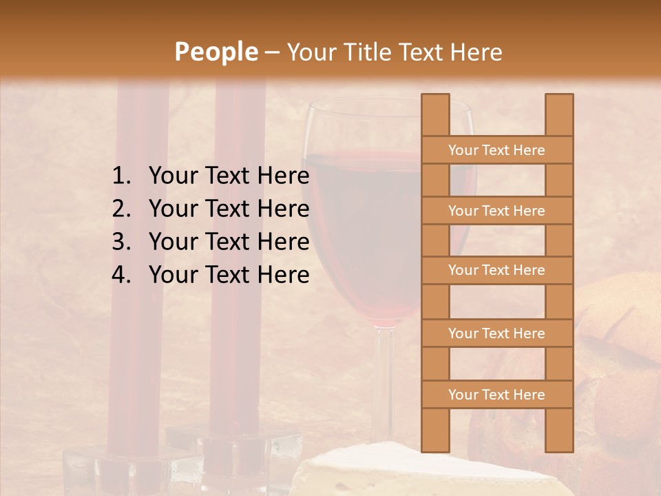 Romantic Wine Wineglass PowerPoint Template